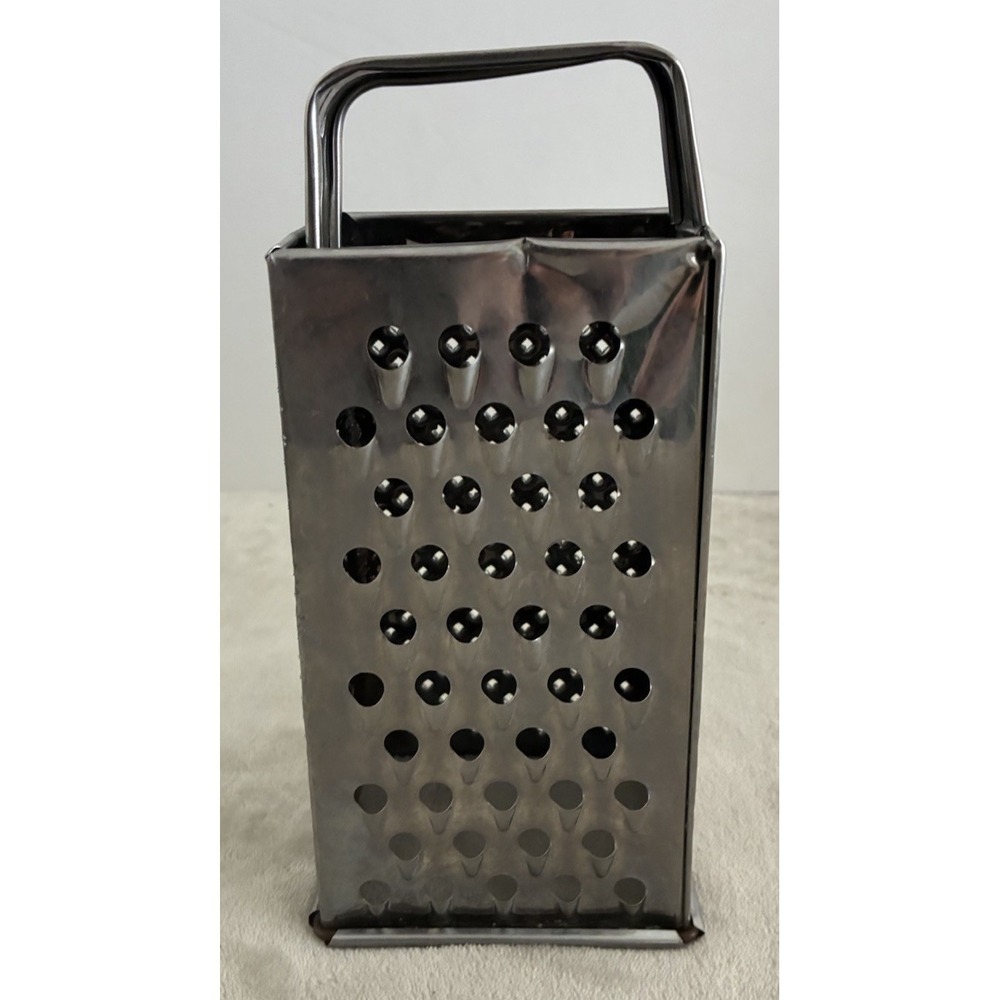 Vintage Bromwell Stainless Box Cheese Grater Shredder Michigan City IN *flaw